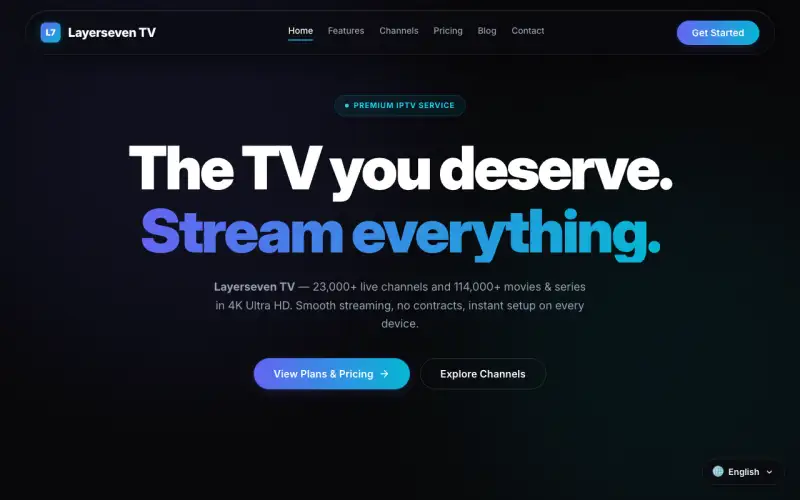 Homepage of LayerSeven TV at layerseven-tv.com