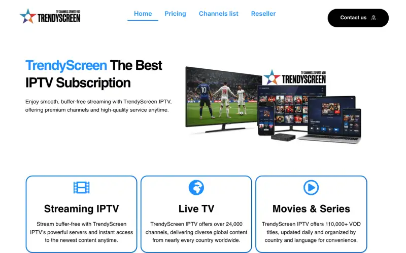 Homepage of Trendy Screen at www.trendy-screen.store